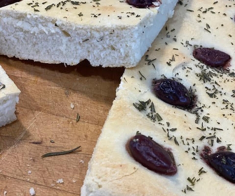 Vegan Olive & Rosemary Focaccia